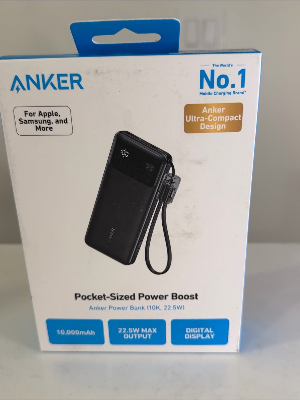 Anker Black Pocket-Sized Power Boost, new in sealed box